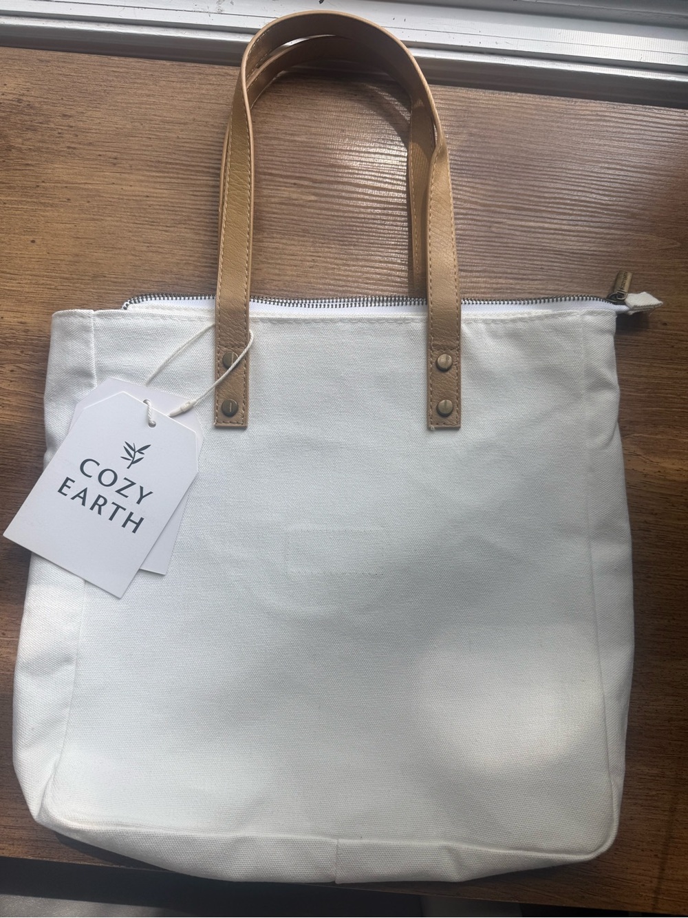 Cozy earth small white tote